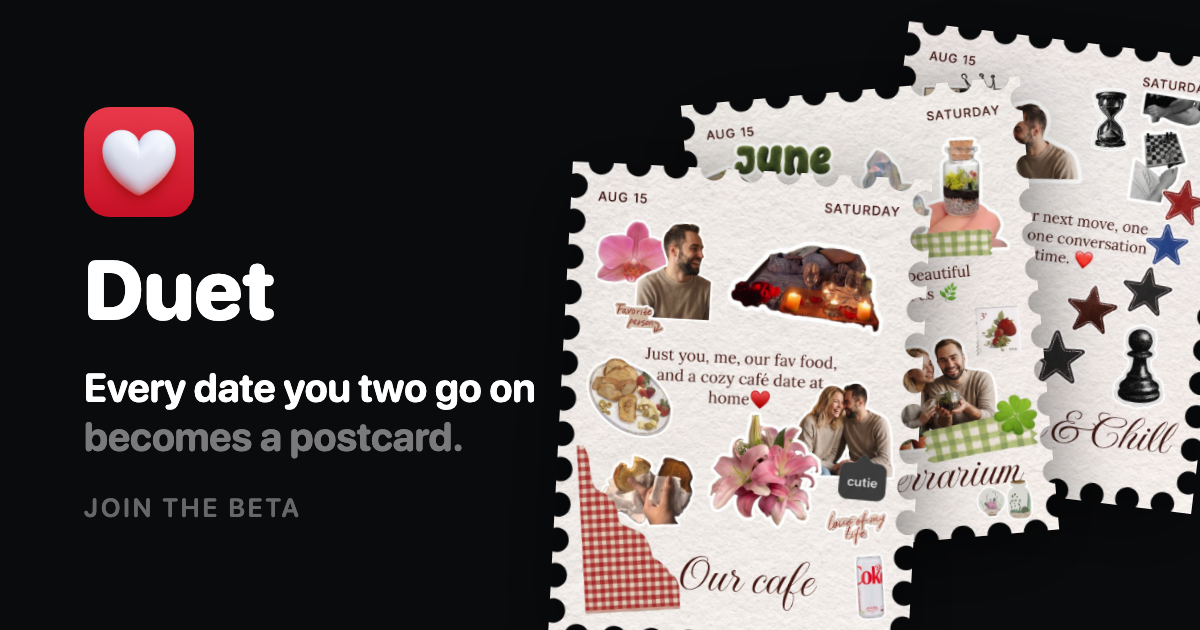 built an app for couples who want to scrapbook their dates